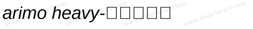 arimo heavy字体转换